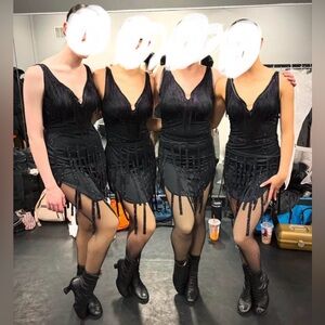 Black Fringe Dance Dress